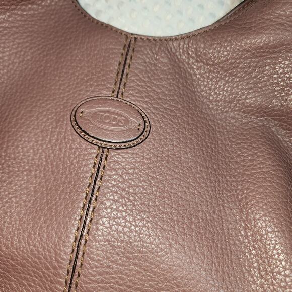 TOD'S TODS EUC MEDIUM ALH ZIP SIDE LEATHER BAG - Picture 2 of 13
